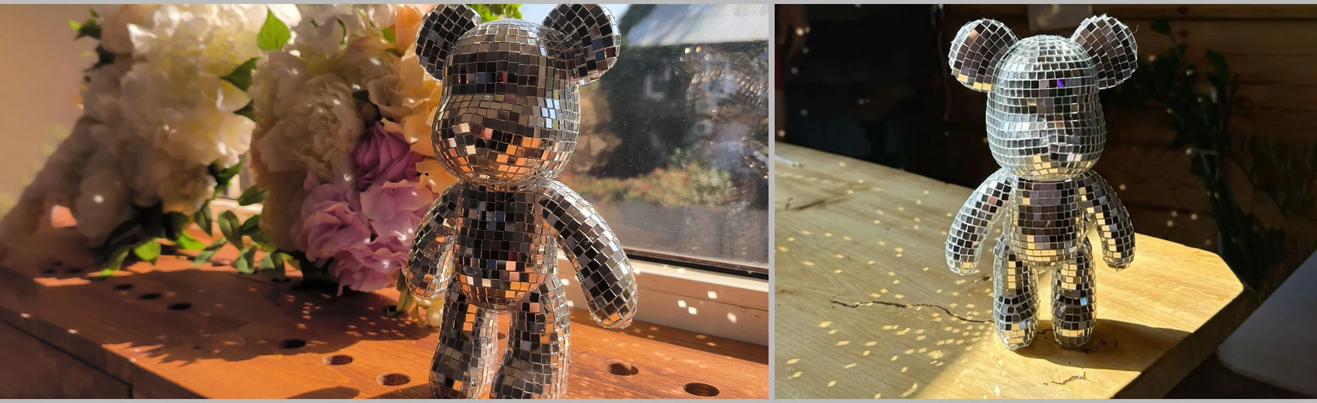 Постер Зеркальный мишка Bear brick в стиле диско. Мастер-класс в Астрахани