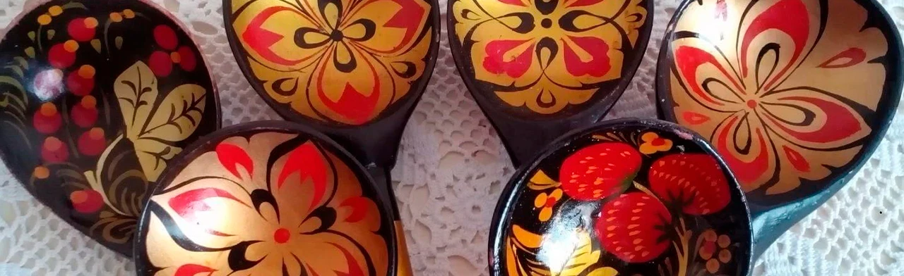 Постер Расписная деревянная ложка в Казани