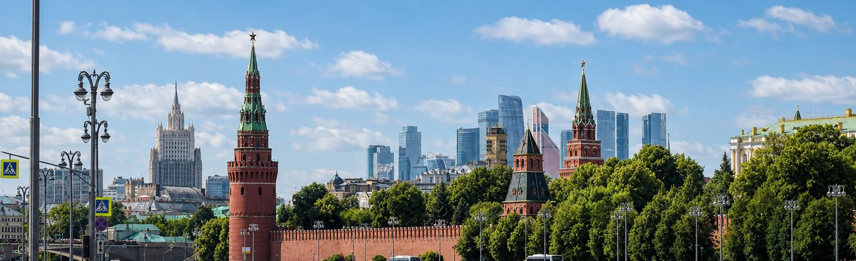 Постер Москва за один день: большая обзорная экскурсия + теплоходная прогулка в Москве