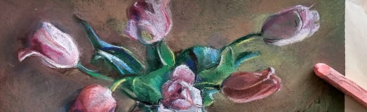 Постер Весенние цветы масляной пастелью. Мастер-класс в Ростове-на-Дону
