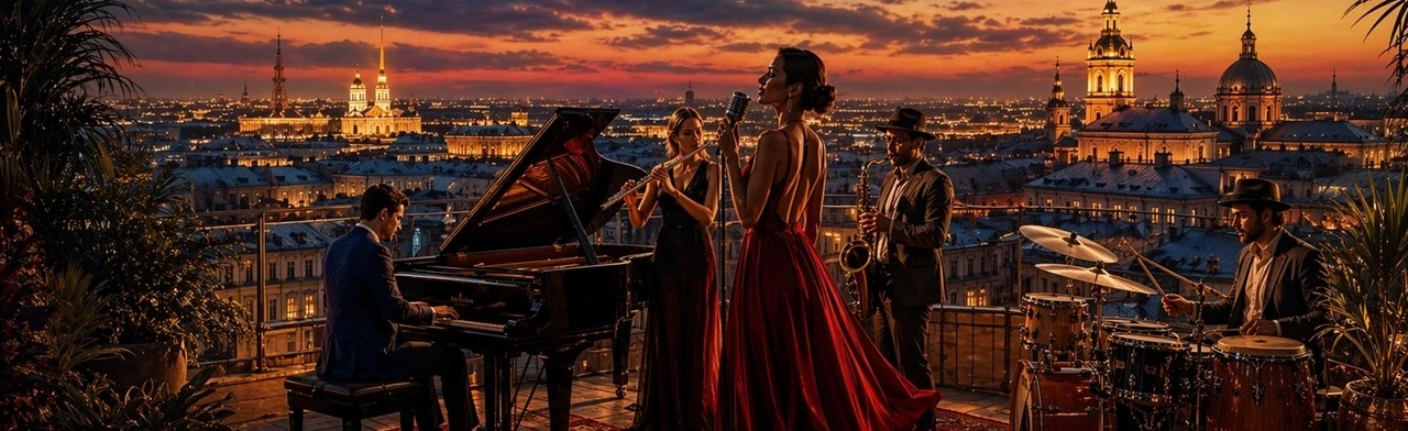 Постер КОНЦЕРТ НА КРЫШЕ. Огненный Latina Jazz. Музыка латинской Америки в Санкт-Петербурге
