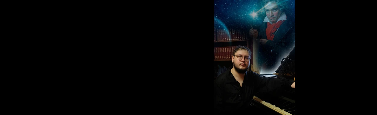 Постер "Бетховен. Странник во Вселенной" Антон Самсонов. Фортепианный концерт в Санкт-Петербурге