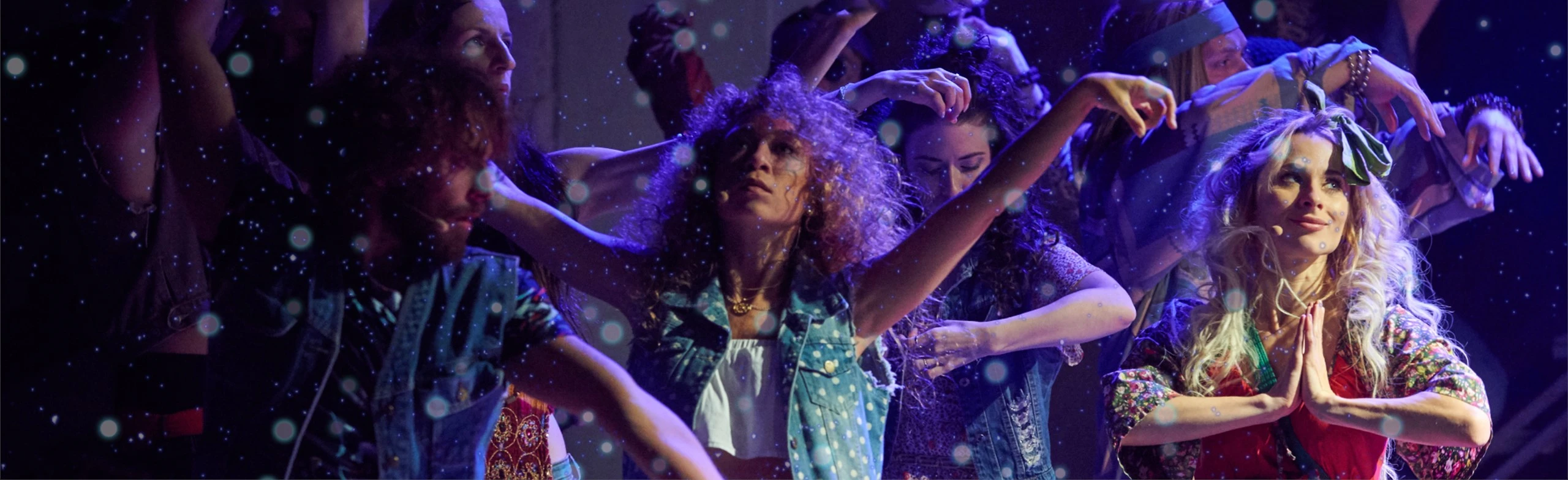 Постер Хиппи-ёлка и мюзикл «Волосы» в Москве