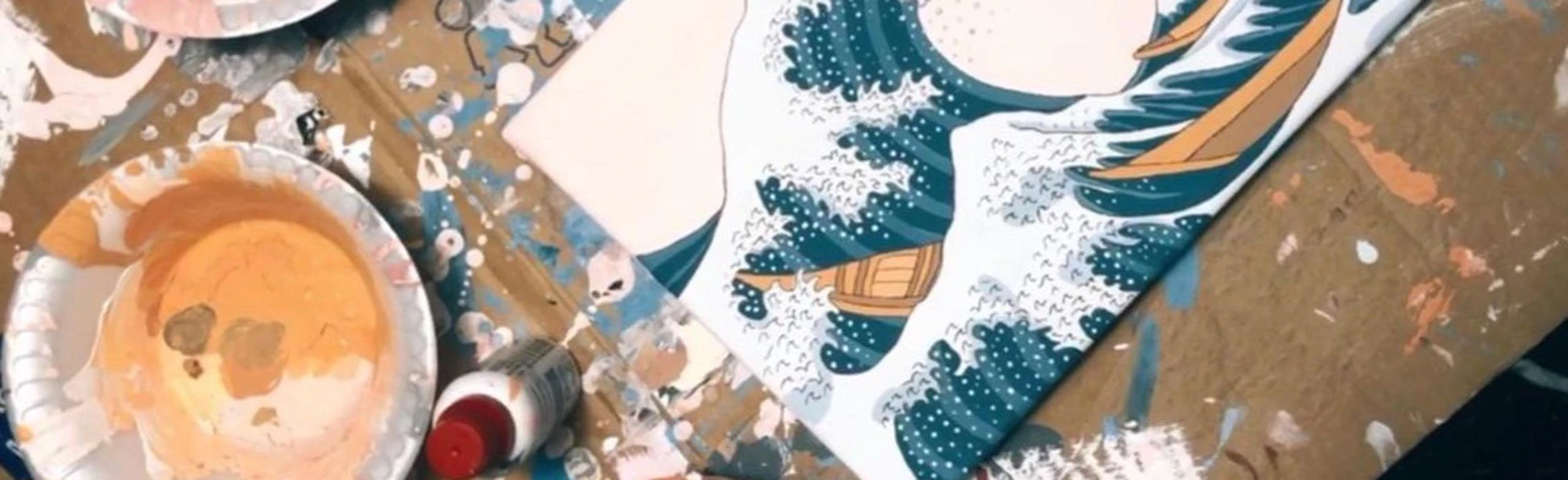 Постер Мастер-класс по живописи «Большая волна» + Выставка «Золотой век японской графики»