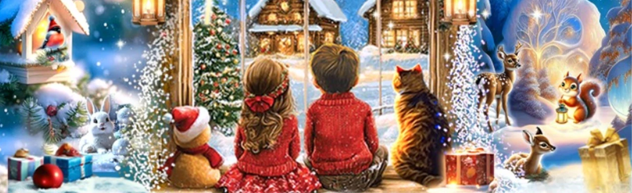 Постер «Рождественская сказка» в Каминном зале XIX века в Москве