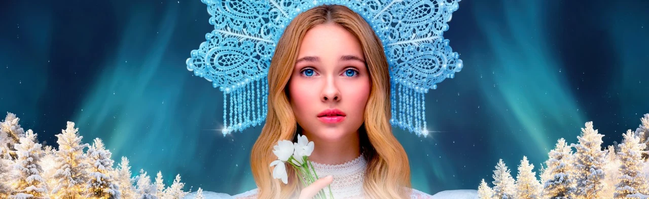 Постер Рождественская сказка на льду "Снегурочка" в Новосибирске