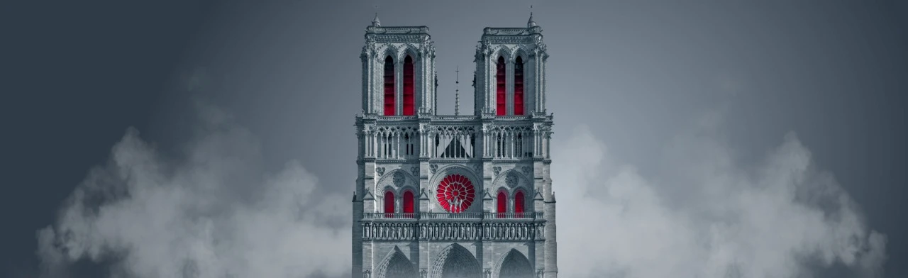 Постер Собор Парижской Богоматери в Новосибирске