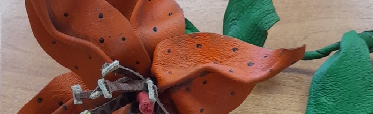 Постер Лилия из кожи. Цветы на каркасе в Ростове-на-Дону