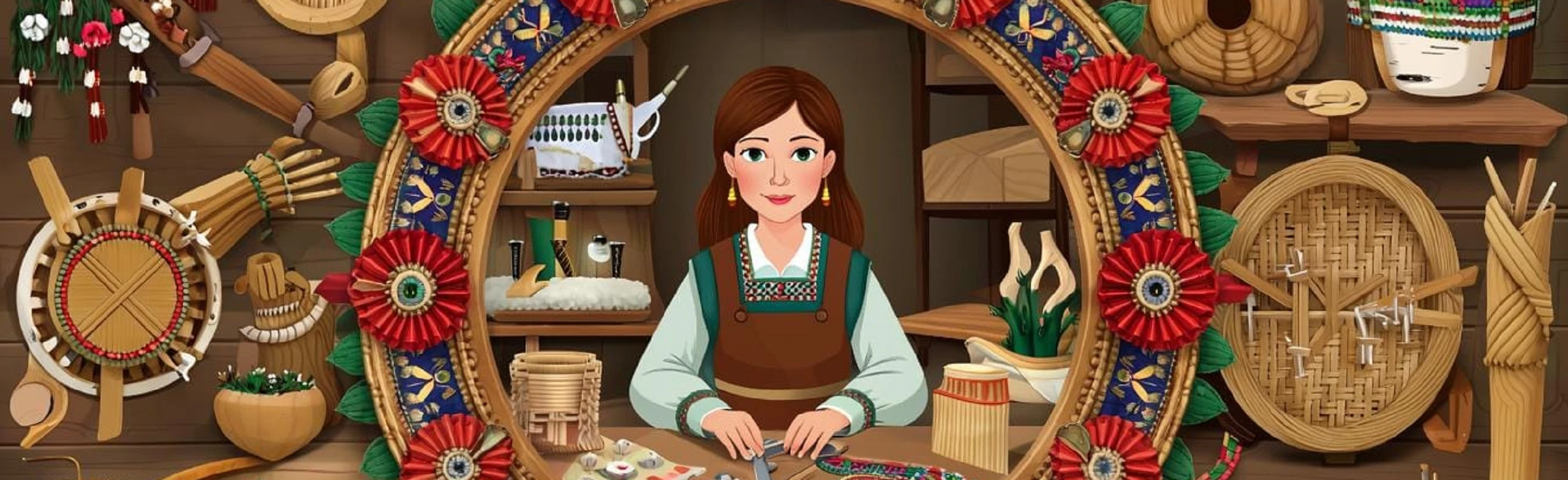 Постер Народные ремесла Мордовии: Цикл музейных занятий в Саранске