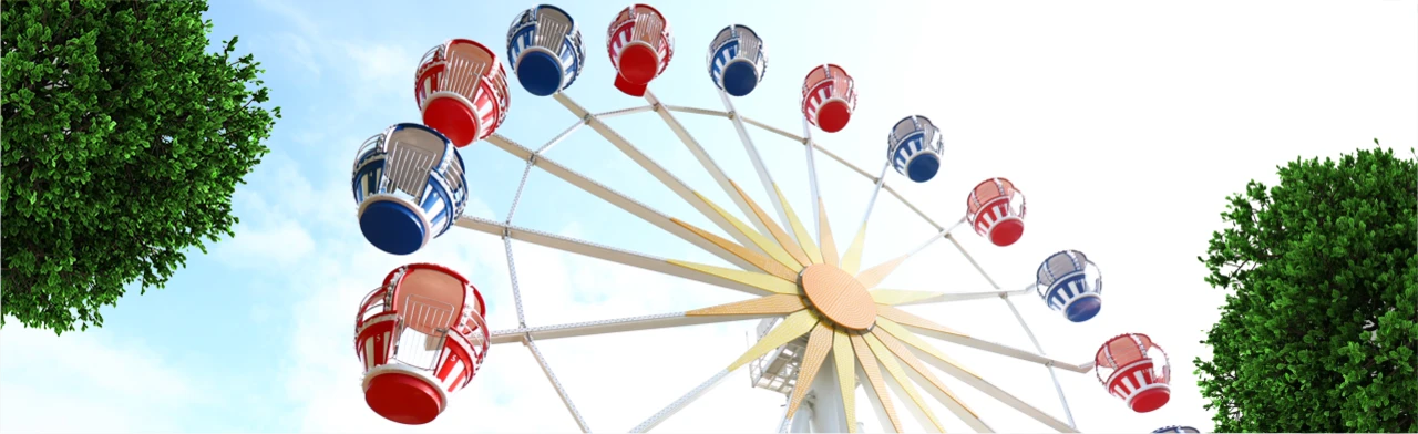 Постер Аттракционы парка Ривьера в Сочи