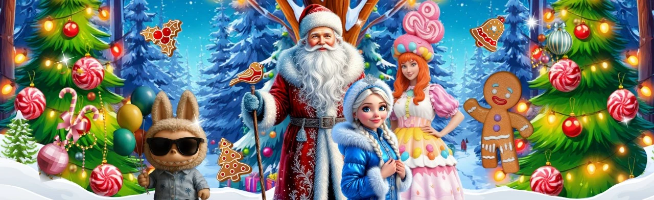 Постер Новый год в Пряничной деревне Деда Мороза