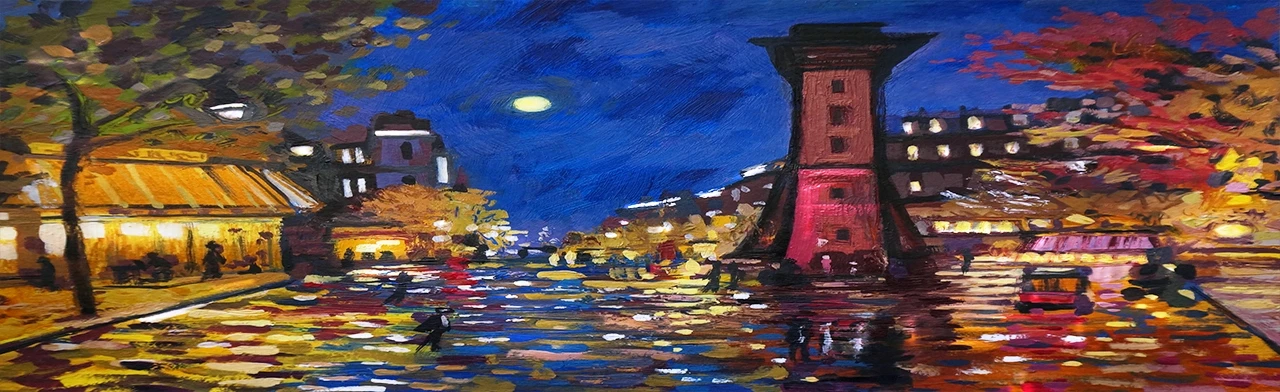 Постер Ночной Париж Константина Коровина. Мастер–класс в Волгограде