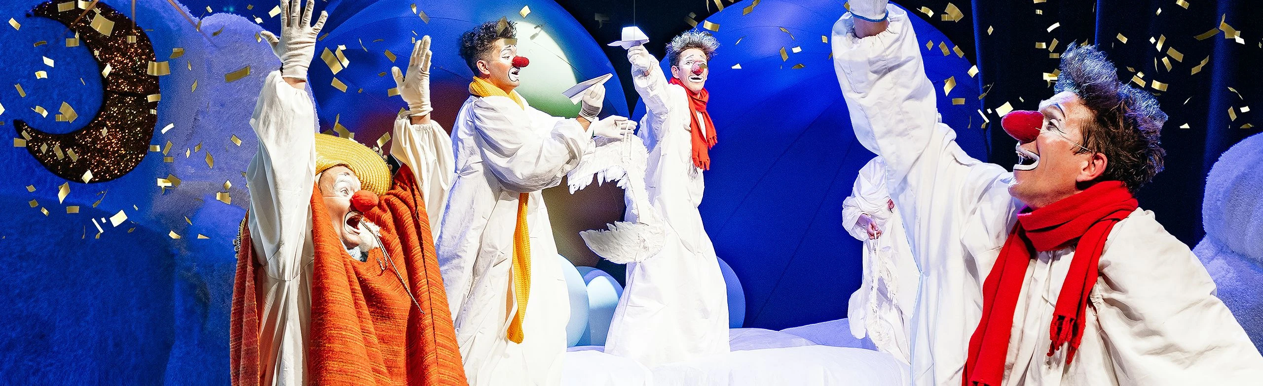 Постер Облачные клоуны: Новогоднее шоу для всей семьи в Воронеже